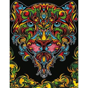 Kolorowanka welwetowa Pantera, 47x35 cm